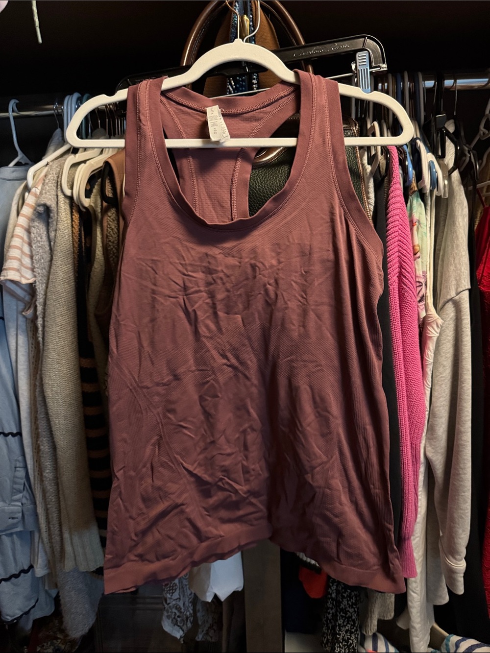 Athleta Mauve Racerback Workout Tank